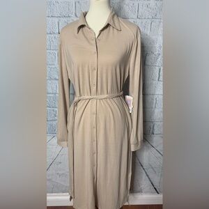 Ellie-M solid tan Dress LulaRoe NWT